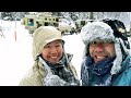 travel vlog dog sledding great divide in lake louise alberta canada