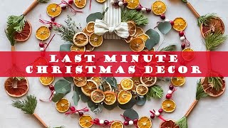 Dried Orange Slices Garlands and Wreath DIY | Last Minute Christmas Decor 🎀