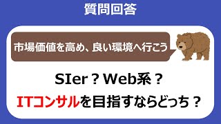 質問回答 SIer？Web系？ITコンサルへのキャリアパスについて