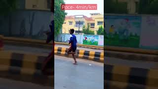 4 min / km pace running #running #morningroutine #indianarmy #desi #shortvideo