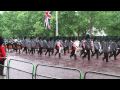 Irish Guards march along The Mall