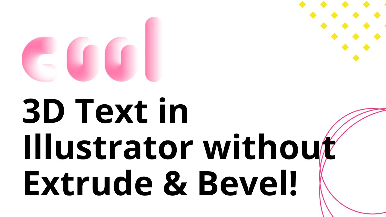 How To Create 3D Text In Illustrator Without Using Extrude And Bevel ...