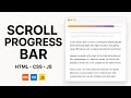 Build a Scroll Progress Bar in Just 7 Lines of JavaScript!