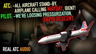RAPID DESCENT After Losing Pressurization. REAL ATC