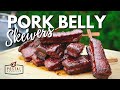 Smoked Pork Belly Skewers - How to Smoke Pork Belly Burnt End Skewers