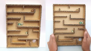 How to Make Maze US Game from cardboard | DIY Homemade Marble Labyrinth Maze Board Game