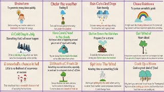 24 Super Useful Idioms and Expressions about the Weather in English! Weather Idioms and Sayings