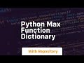python max function dictionary