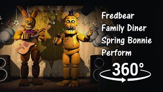 360°| Fredbear's Family Diner Show - Spring Bonnie Performs [SFM] (VR Compatible)
