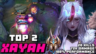 Wild Rift Xayah - Top 2 Xayah Gameplay Challenger Ranked