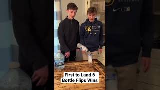 First to Land 6 Bottle Flips Wins!
