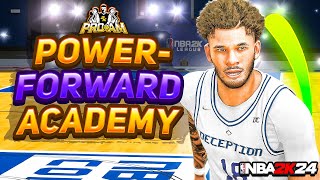 POWER-FORWARD ACADEMY on NBA 2K24! HOW to BECOME A COMP PF/SWING/BACKEND on NBA 2K24... (MUST WATCH)