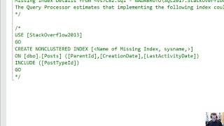 Missing Index Mishaps