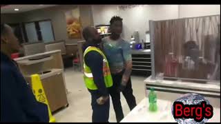 Dude gets jumped for trying to be hard in Burger King