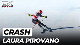 Alpine Ski Laura Pirovano huge crash at Sankt Moritz | Downhill | 2022 🇮🇹