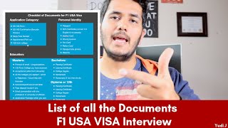 List of Documents for F1 USA Visa (Part 1) | List of Documents for F1 VISA | MS in USA