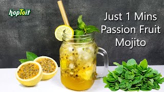 QUICK AND EASY MOJITO | How To Make Passion Fruit Mojito | Mojito Mocktail