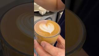 Heart of Cortado coffee #youtubeshorts #barista #latteeart