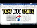 Convert TEXT into TABLE in MS Word Instantly!