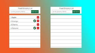 How to create Simple Grocery List App in Javascript | Coding tutorial for Beginners