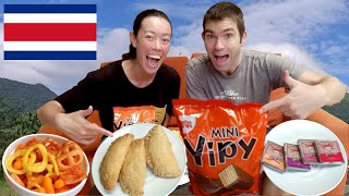 Australians Trying Costa Rican Snacks for the First Time! | Costa Rica Food Vlog