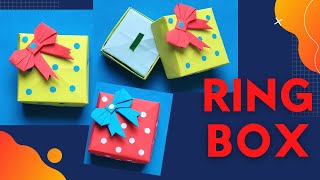 How to make a Paper Ring Box - DIY Paper Ring Box