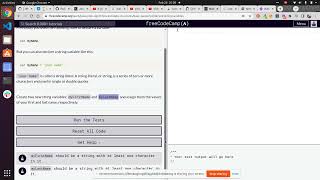 Lesson 6 | Basic JavaScript | Declare String Variables