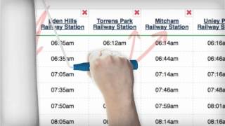 Reading a timetable