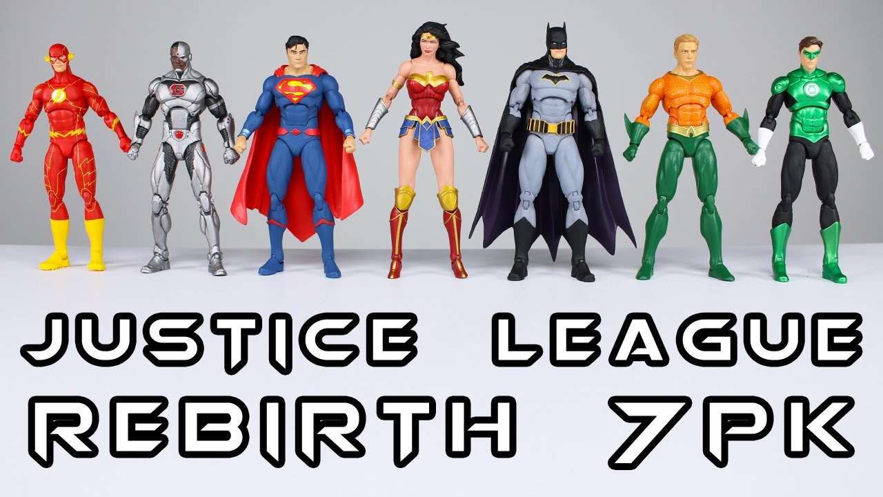 DC Icons JUSTICE LEAGUE REBIRTH 7 Pack Action Figure Toy Review - YouTube