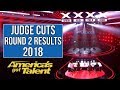 AGT RESULTS - JUDGE CUTS Round 2 |  America's got talent 2018