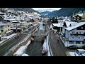 ortisei. a small paradise in the dolomites. drone video.