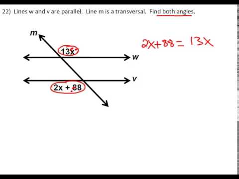 Finding Angles in Parallel Lines With Expressions Finding Angles in Parallel Lines With Expressions