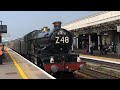 7029 “Clun Castle” Coasts through Taunton station