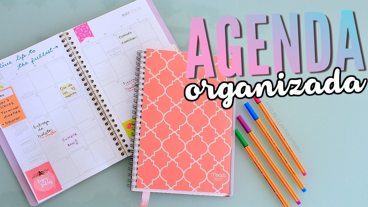 CONSEJOS PARA ORGANIZAR TU AGENDA - Bright Brenda - YouTube