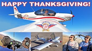 Happy Thanksgiving from Zenith Aircraft! Flying the Zenith CH 650 light sport kit aircraft