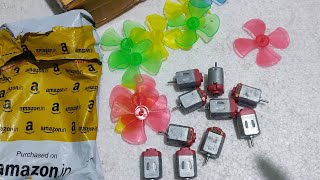 3v-6v dc motors unboxing with 4 propeller blad fan ||by Smart Unboxing