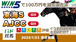 【WIN5で100万円：感想戦編】 2022年1月23日（日）東海S・AJCC