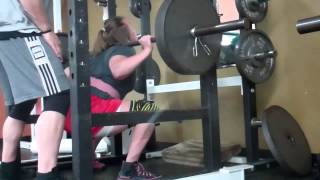 Kathy squats straight weight: 4x1 @ 330 315x1, 295x2, 275x4,