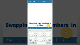 swapping of two numbers in python with temporary variable | wap to swap two numbers #swap #swapping