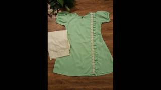 kids dress designs with lace | baby girls dress for eid #homemadedress #fashion #viral