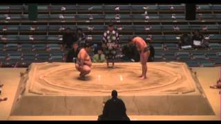 Takatenshu vs Kai Day 7 Sumo Haru Basho March 2014