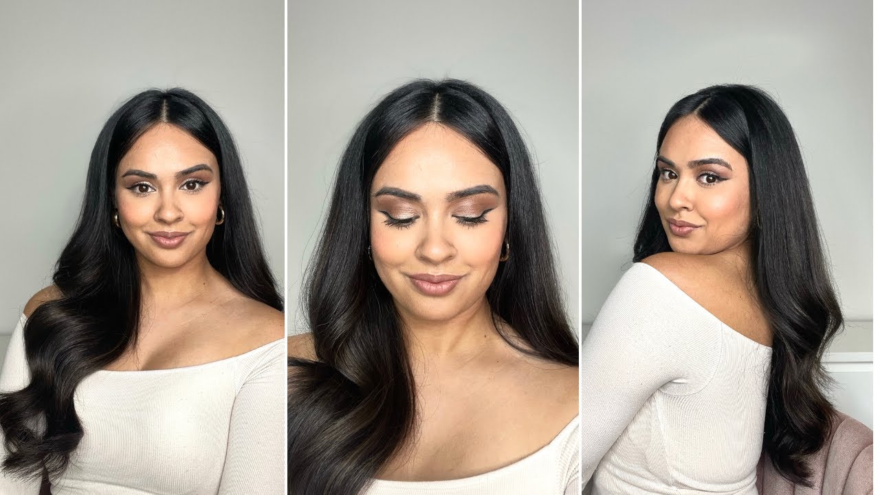 Easy Sleek Middle Part Hairstyle Youtube