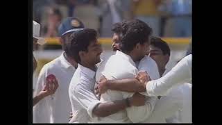 The moment Kapil Dev became only the second bowler in Test history to take 400 wickets Jan 1992