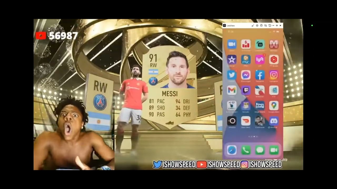 Ishowspeed Opening Messi Youtube