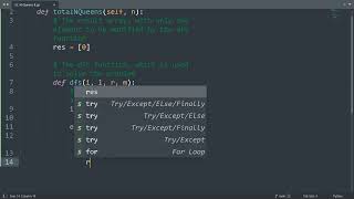 Leetcode 52. N-Queens II in Python | Python Leetcode | Python Coding Tutorial | Python Coding ASMR
