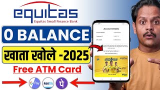 equitas bank zero balance account opening online | equitas zero balance account online opening