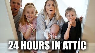 24 HOURS IN OUR ATTIC! *overnight challenge* | Family Fizz