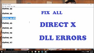 Fix d3dx9_43.dll is missing under 7 minutes (All d3dx9 errors )(Easy)