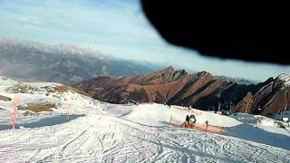 Kaprun Glacier skiing and crash.AVI