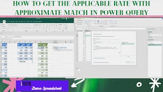 How to Get the Applicable Rate with Approximate Match in Power Query